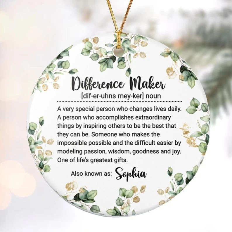 Unbrand Difference Maker Ornament