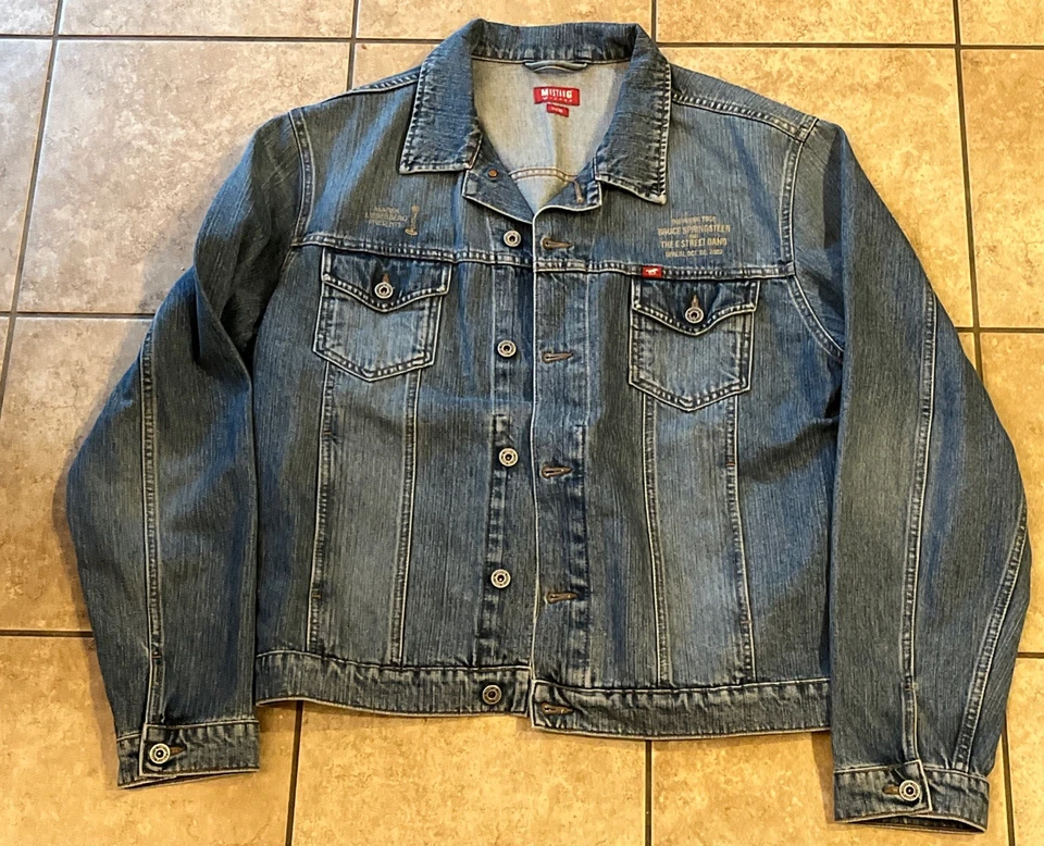 Vintage Democrat Bruce Springsteen Jeans Denim 2002 Berlin Concert Jacket XL - Image 3 of 4