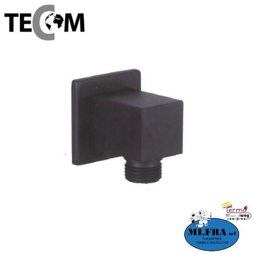 Tecom presa acqua quadrata nero opaco ottone - Foto 3 di 5