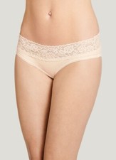 NWT Jockey Pack of 5 Sz XXL 9 Cotton Stretch Lace Bikini Dusty Sand FREE Ship 