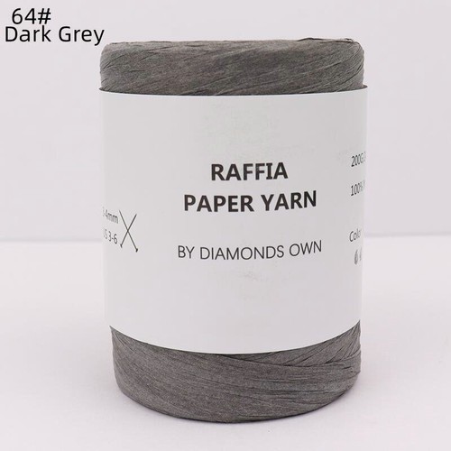 Crochet hat DIY Hand summer Home 240M RAFFIA Natural Fiber paper knitting yarn - Picture 10 of 35
