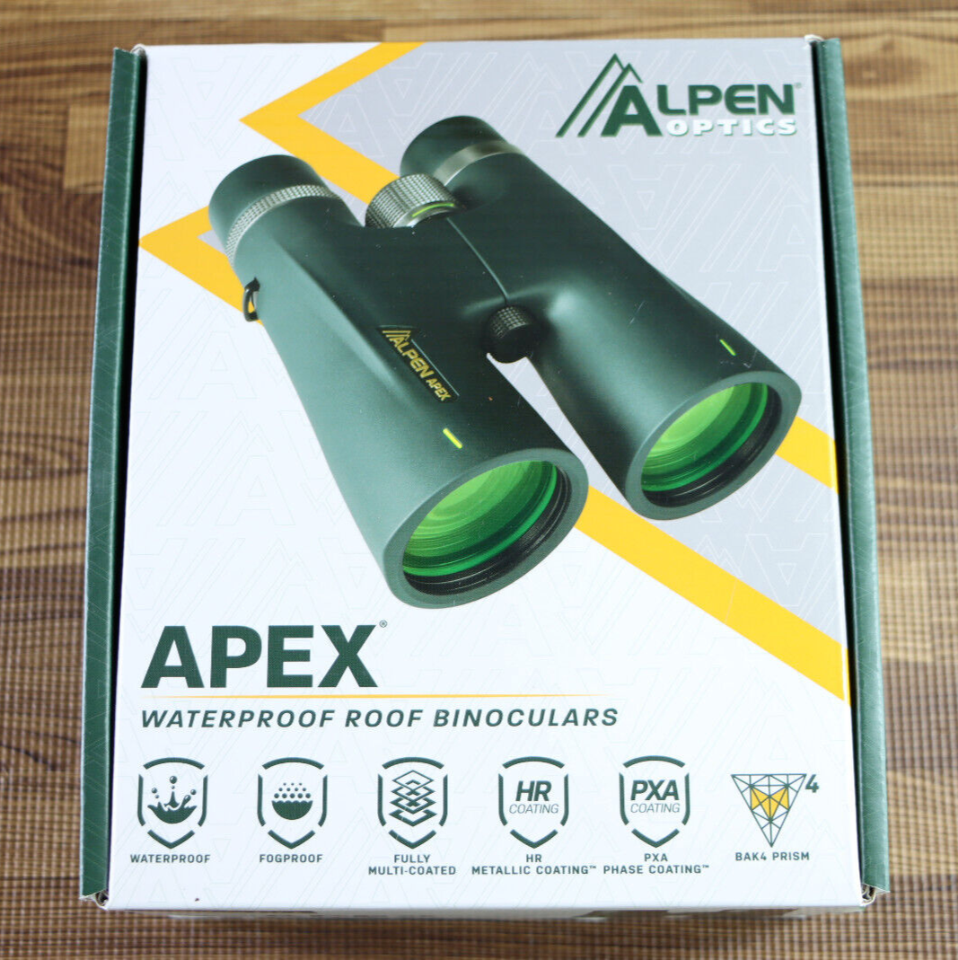 Alpen Optics Apex Waterproof Roof 10x50 Binoculars BAK4 PRISM #618