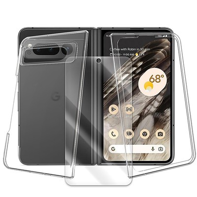 Bundle of Transparent 9H Screen Protector Hard PC Cover fit Google Pixel Fold 5G