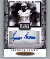 2021 SAGE Hit Premier Draft Autographs Black #A131 Spencer Brown RC Rookie AUTO