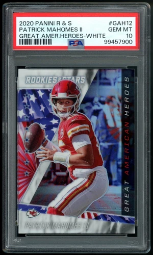 Patrick Mahomes 2020 R&S Great American Heroes #GAH12 PSA 10 KC Chiefs POP 8