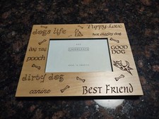 LaserCraft Cat Lover 4 x 6 Photo Picture Frame Wood Etched Made in USA NEW Dogs