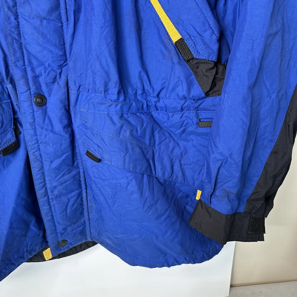 Chaqueta De Colección Años 90 Azul Para Hombre Talla XL Esquí Snowboard EDELWEISS BackBowl Stowaway Con Capucha Foto 4 de 4