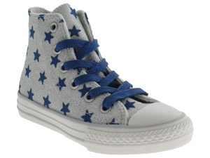 Scarpe Converse bambina ct as hi star argentoglitterate stelle in camoscio lacci | eBay
