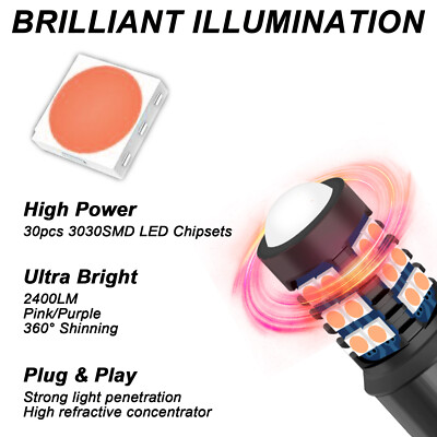 3157 Pink LED Daytime Running Light Bulbs For GMC Sierra 1500/2500 HD 2000-2006 – 2-Pack