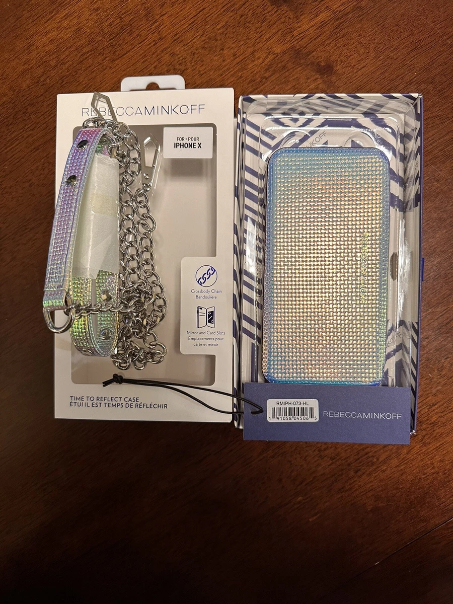 Rebecca Minkoff Iridescent Hologram Opal Crossbody For iPhone X NWT