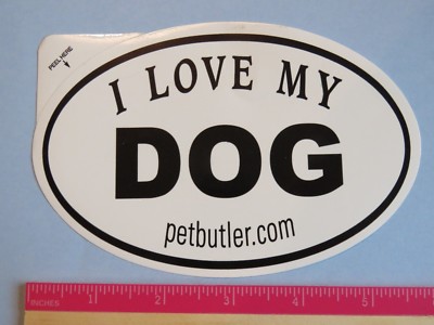Collectible STICKER PET BUTLER Poop Scooping and Dog Waste