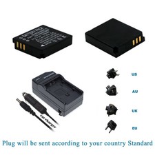 2x CGA-S005E Li-ion Battery and Charger For Panasonic DMC-FX8 DMC-FX9