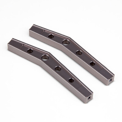 NEW Gmade GS01 Machined M3 78mm Bent Lower Link (2) (Titanium Grey) : Komodo