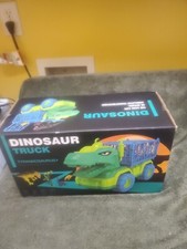 New-TEMI Dinosaur Truck Toy for Kids 3-5 Years Old, Triceratops Transport Car