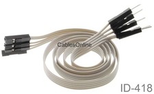 18inch 4-Wire 2.54mm Pitch IDC Flat Ribbon Cable w/ 4-Pin Male/Female Connectors