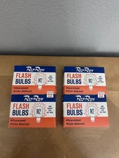 2-Vintage  M-2 Flash Bulbs, Rex-Ray  Clear Bulbs  Very Rare,  24 Flash Bulbs.
