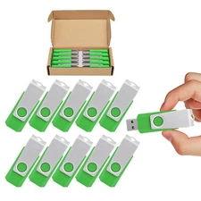 Green USB 2.0 8GB 10PCS Metal Anti-Skid Style Flash Drive Memory Stick PenDrive