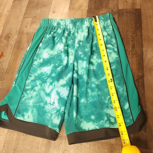DSG Boys Basketball Shorts Size XL Green Tie Dye Black Above Knee Athletic Sport - Picture 6 of 6
