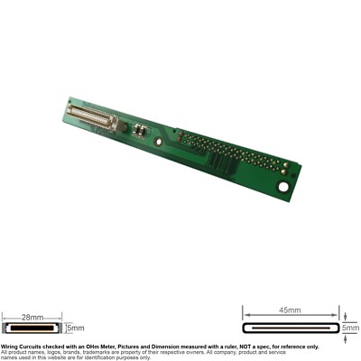 Adapter Drive IDE Slim CD JAE 50 Pin Receptacle Dell D Module 68 Male 0U5783