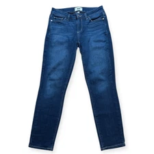 PAIGE Women's Dark Blue Cartman Wash Skinny Stretch Leg Verdugo Crop Jeans Size