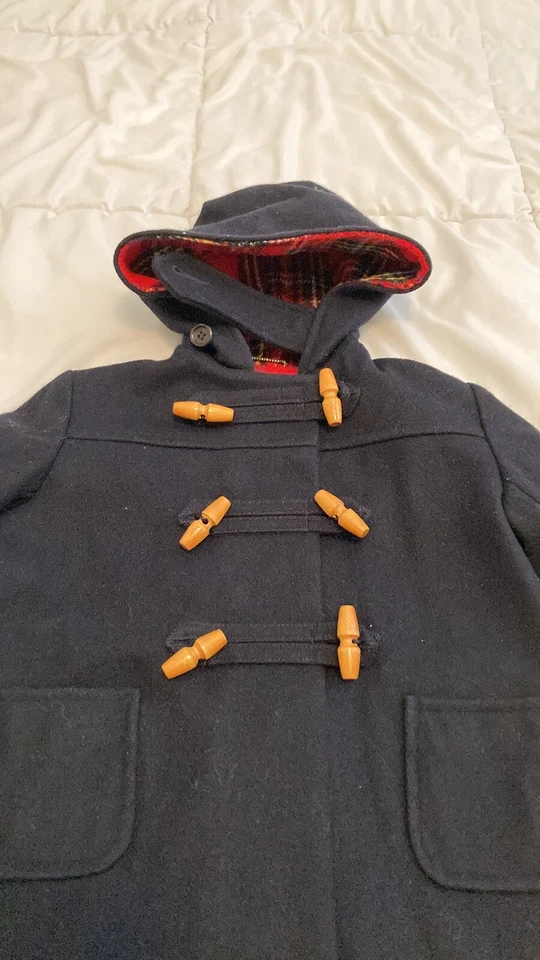 Super Rare Find!! Harrods vintage duffle coat kids age 3/4 Navy (free shipping)! - Изображение 4 из 4