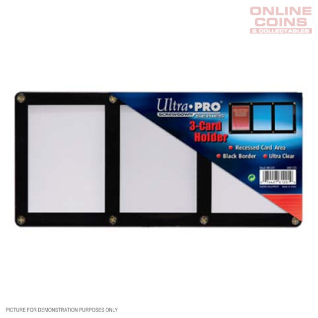 Ultra Pro Black Frame 3 Card Screwdown Holder for Trading and Collectors Cards Ultra Pro Black Frame 3 Card Screwdown Holder for Trading and Collectors Cards