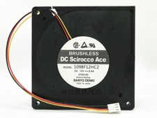 1PC SANYO 12CM 109BF12HC2 12V 0.6A12032 3-wire turbo drum cooling fan