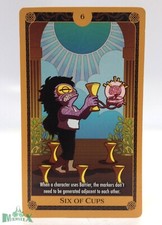 Heroclix X-Men: X of Swords set Six of Cups Tarot Card 