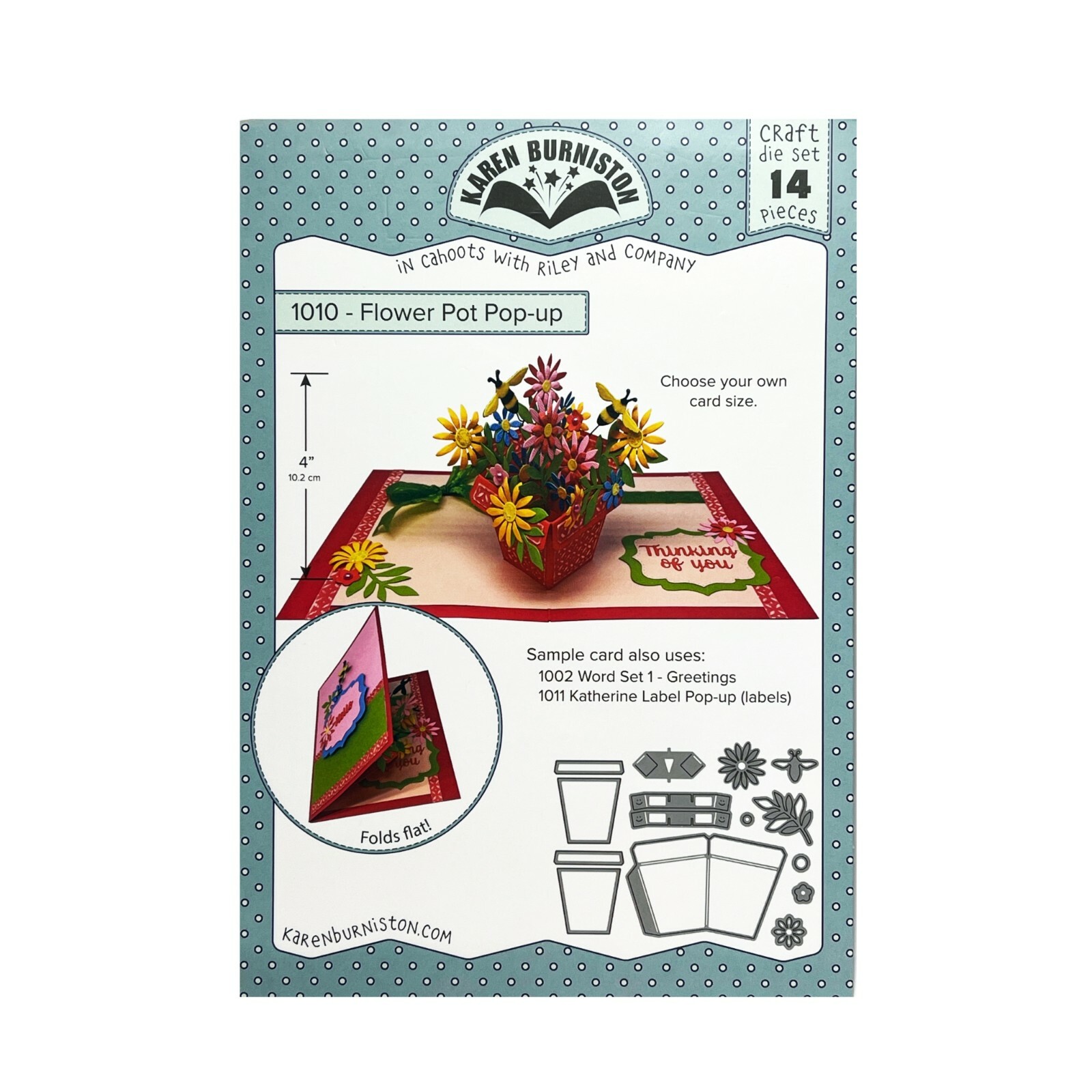 Pop Up Card Metal Die Cut Stencil Flower Pot Karen Burniston Craft Dies  84282632173 | eBay