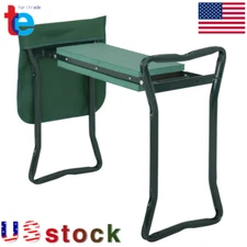 NEW Garden Kneeler Seat w/ Kneeling Pad and Tool Pouch Folding Portable Bench