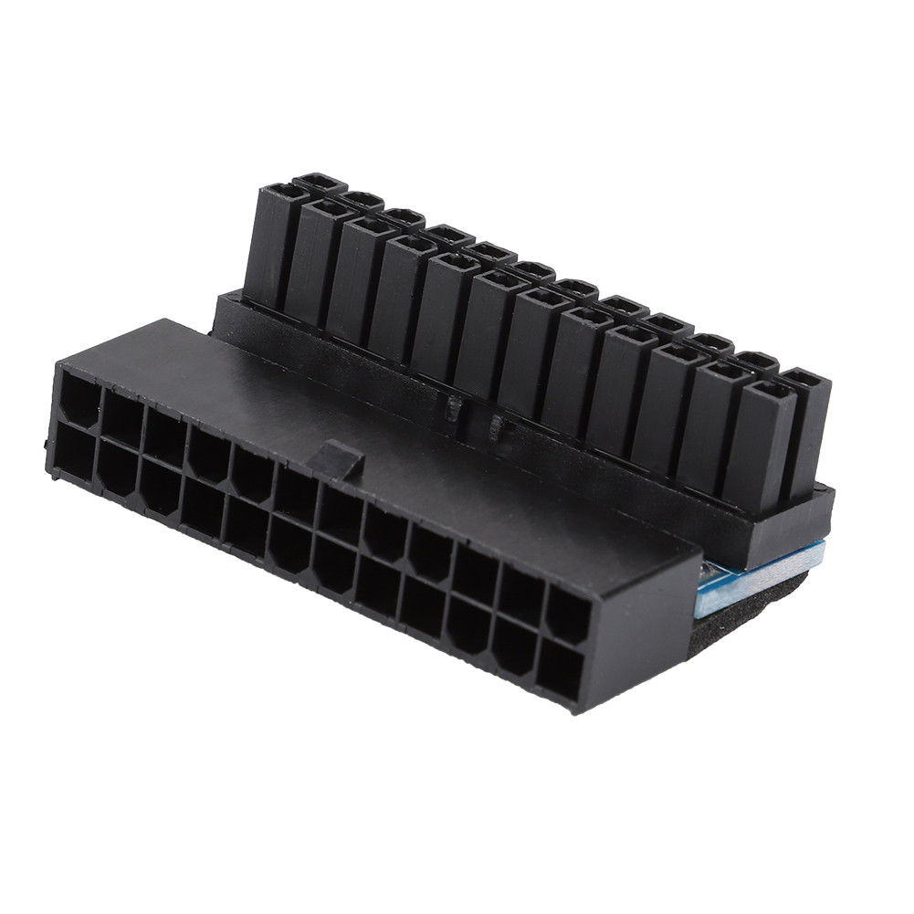 Adaptador conector de alimentación ATX ángulo recto de 90 grados macho hembra a 24 pines ajuste
