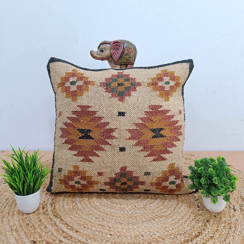 Lot of PC Indian Vintage Cushions Handmade Kilim Pillow Jute Cushion Cover Throw - Picture 35 of 37