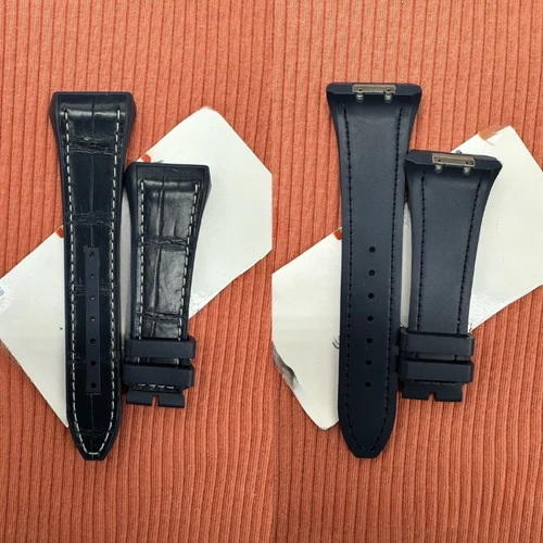 Croco Leather Rubber Watch Strap Fits Franck Muller V45 V41 Series Watches - Picture 5 of 9