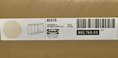 New IKEA BESTA TV Bench White Stained Oak Effect (47 1/4x15 3/4x25 1/4 '')