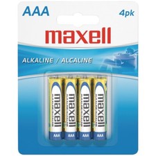 Maxell 723865 - LR034BP Alkaline Batteries AAA; 4 pk; Carded