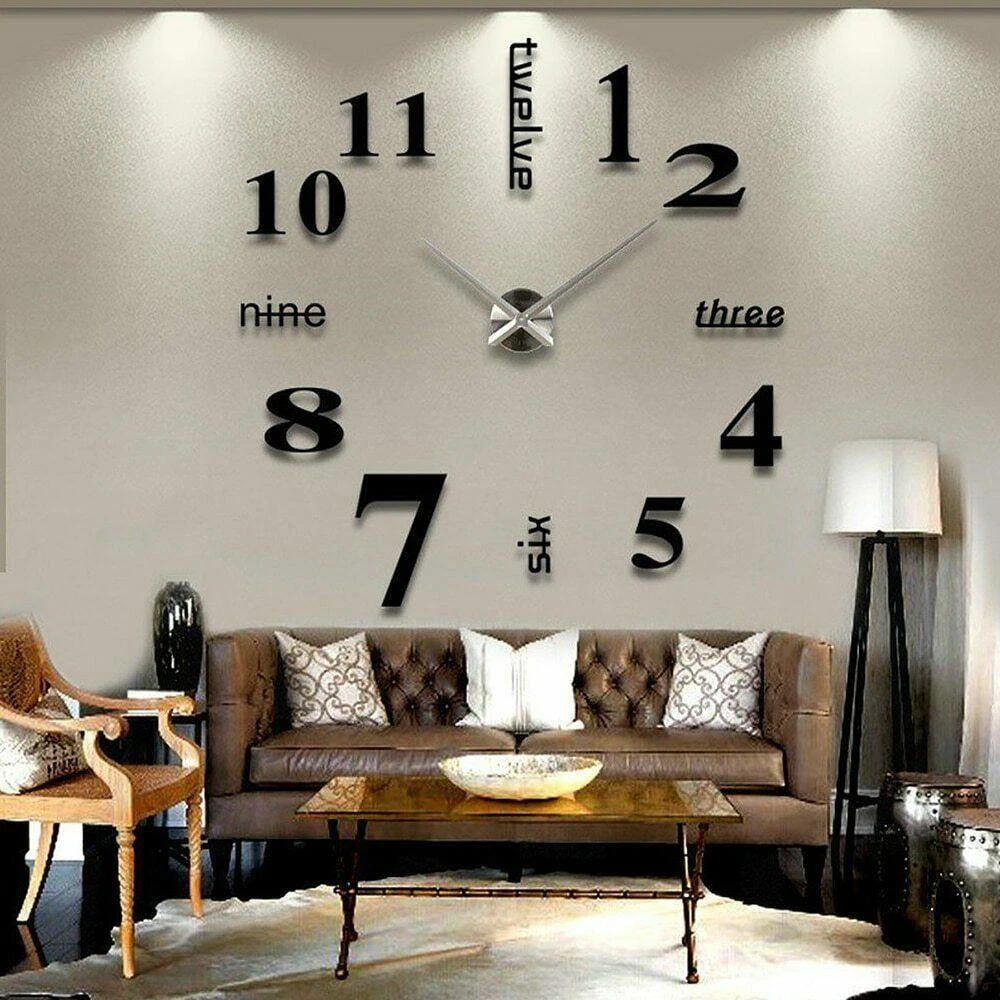  Reloj de pared moderno y grande para decoración del