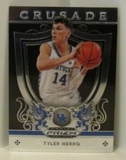 Tyler Herro 2019-20 Panini Prizm Draft Picks Base #75 Crusade UK Miami Heat RC