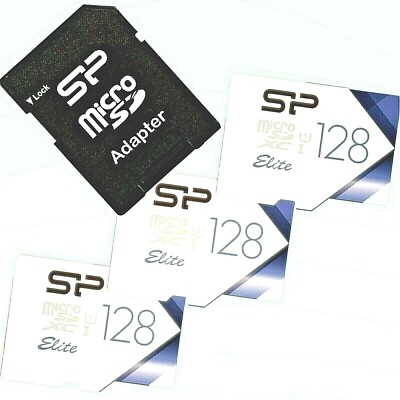 ~NEW~ 128GB   Silicon Power Micro-SDXC Memory Card Elite   w/Adapter  