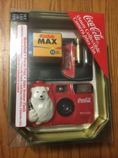 COCA COLA 35MM COLLECTIBLE CAMERA w PLUS TIN POLAR BEAR 1999