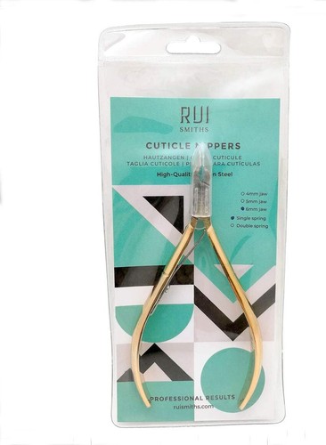 Rui Smiths Professional Cuticle Nippers Gold-Plated Carbon Steel French Single - Picture 7 of 8