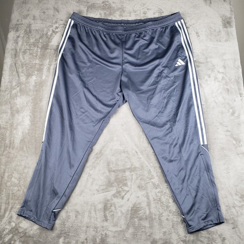Adidas Track Pants 3 Stripe Tiro 23 GRAY Soccer Running IB8478 Men’s 4XL NEW - Picture 5 of 8
