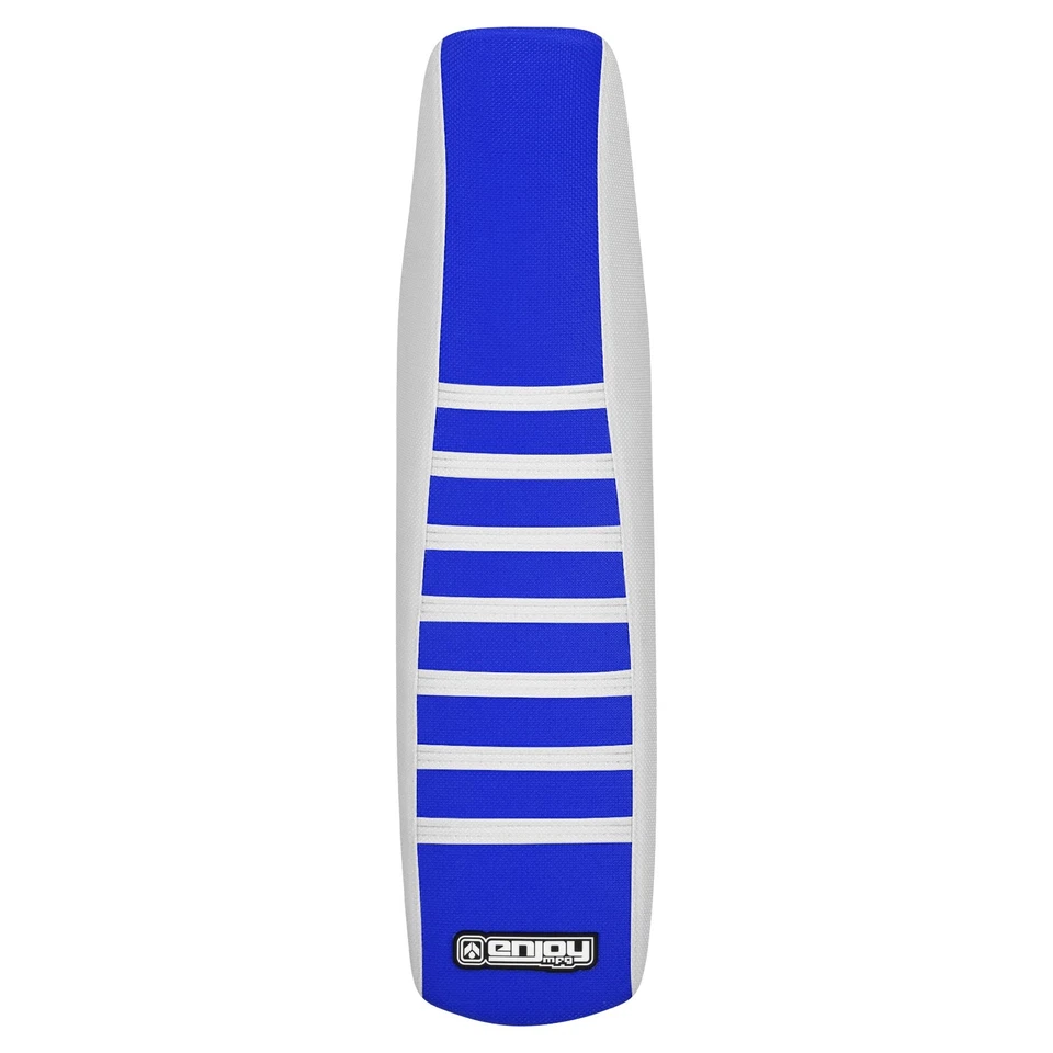 Cubierta de asiento Yamaha WR250F/WR450F 2005-2006 BLANCO/TM AZUL/BLANCO costilla #489 Foto 3 de 4