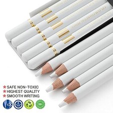 Professional White Charcoal Pencils Drawing Set 5 Pieces Sketch Highlight White