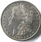 1880 O $1 Morgan Silver One Dollar New Orleans Small Micro O VAM 53A  AU