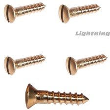 #10 x 1-1/2" Silicon Bronze Wood Screws Oval Head Slotted Drive Qty 50