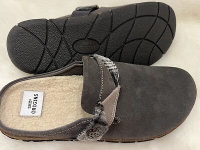 Earth Origins Eloise Gray Brick Women’s Size 11 Warm-Lined Suede Clogs