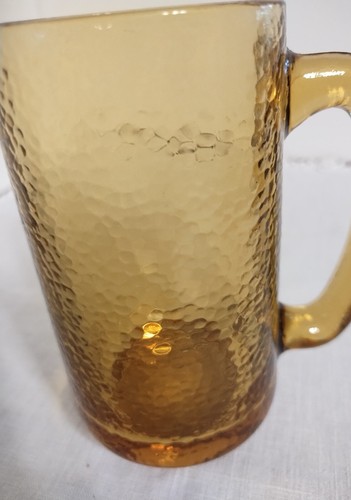 Set of 4 Vintage 1970s Amber Honey Glass Root Beer Mugs 5 1/2" Tall - Picture 6 of 6