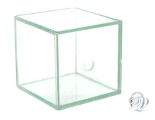 Hollow Glass Cube, Size 50 x 50 x 50 mm - Eisco Labs