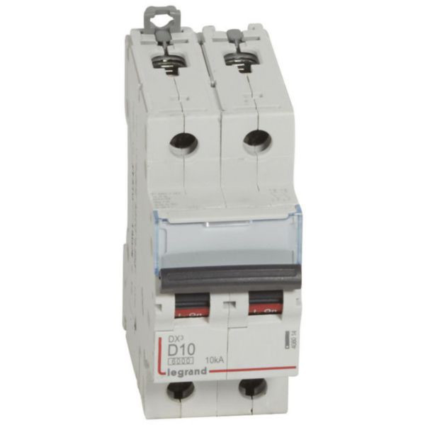 Disjoncteur DX3 Legrand 408014 Courbe D 10A 2P pour tableau electrique