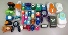 Paper Shape Hole PUNCHES Craft Scrapbook HUGE LOT 40 Border Corner Rosette Pooh